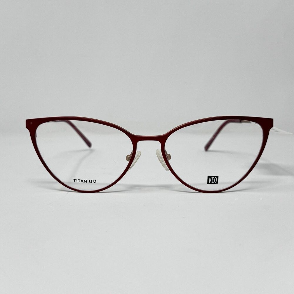 KEO Kenna Red Titanium Eyeglass Frames 55-16-142 New